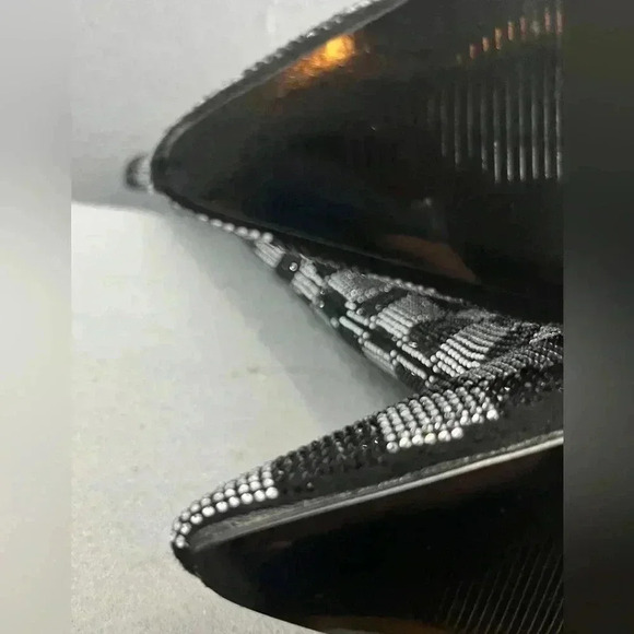 AZALEA WANG BOOTS STILETTO CHECKERS BLK RHINESTONE SIDE ZIP POINT TOE FABULOUS - Picture 15 of 15